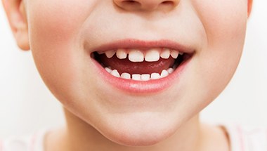 Closeup of healthy child's smile